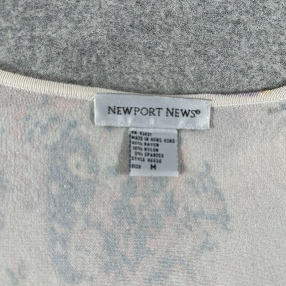 Vintage Y2K Newport News Womens Top Sweater Medium Floral Scoop Neck Sequin - Picture 8 of 14